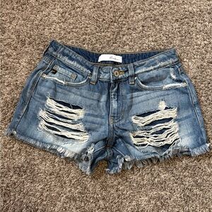 KanCan Ripped Blue Jean Shorts